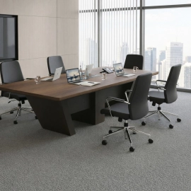 Mesa de Reunião Bipartida Pé Metálico – Altis
